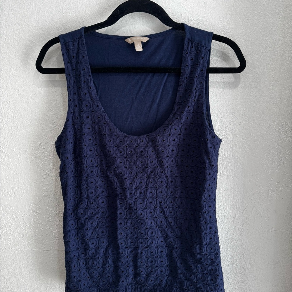 Banana Republic Deep Blue Lace Tank Top